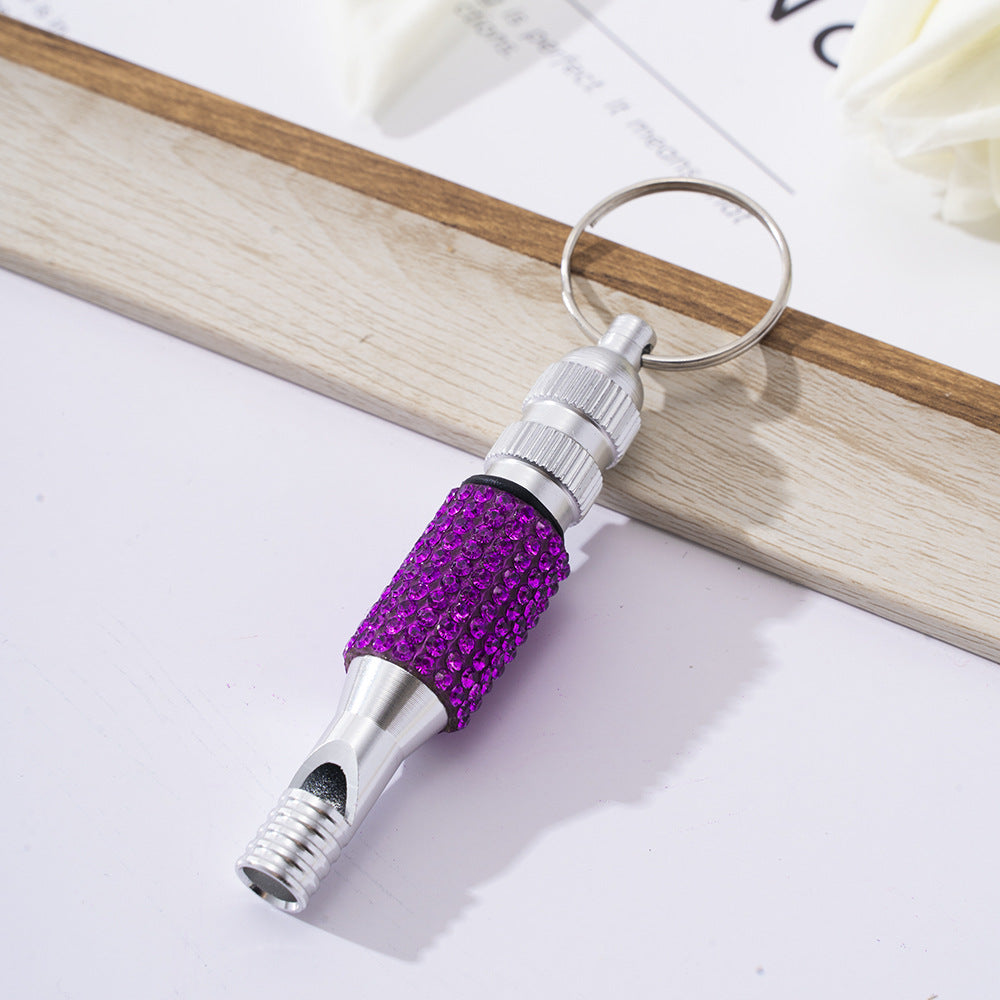 Wholesale Diamond Whistle Two Section Aluminum Whistle Outdoor Survival Training Whistle Keychain